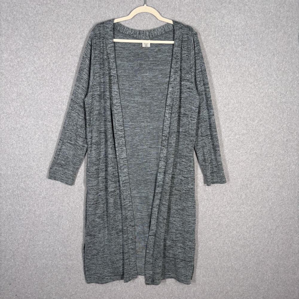 Hello Mello Duster Cardigan XLP Blue Pockets‎ Soft Lounge Comfy Cozy Long Thin